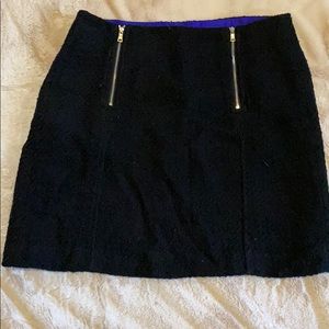Black wool Mini Skirt
